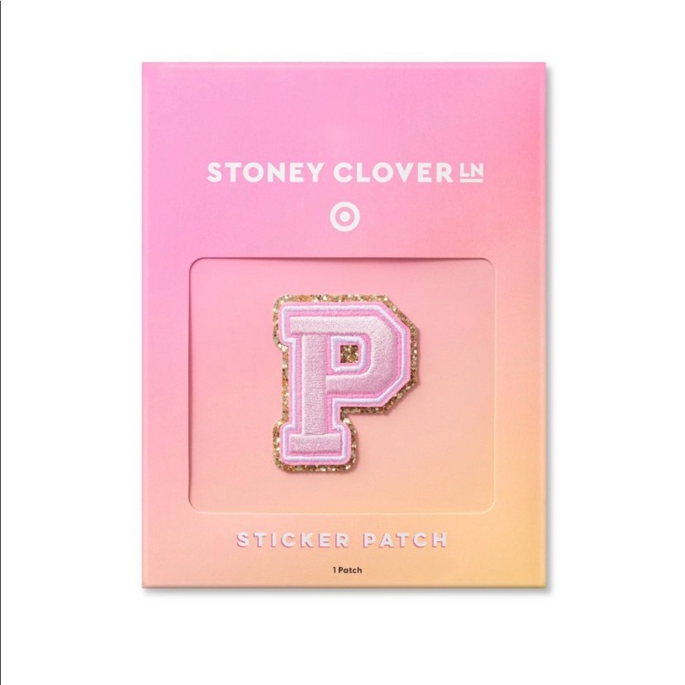 NWT! Stoney Clover Lane x Target - Letter P Patch Pink Glitter